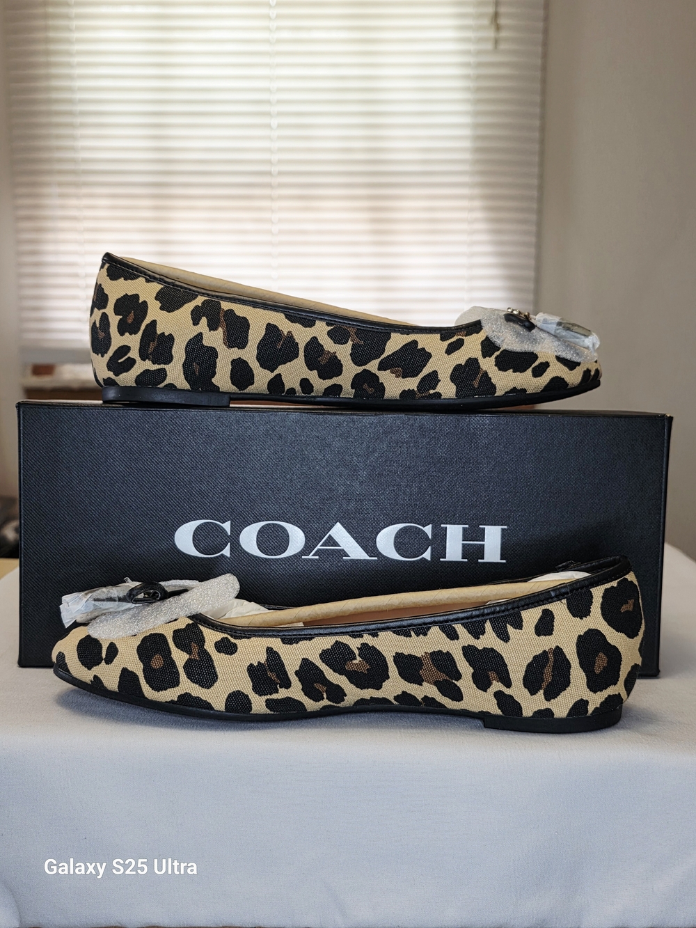 COACH Benni Leopard Flats Size 7B